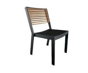 YORK - jedálenská stolička bez podrúčiek čierna
