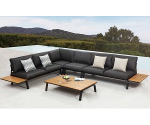 PUNTO 5 miestna rohov&aacute; sedacia s&uacute;prava čierna