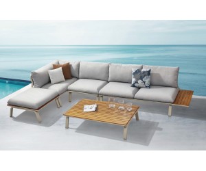 PUNTO 5 miestna rohov&aacute; sedacia s&uacute;prava &scaron;ed&aacute; s podnožkou